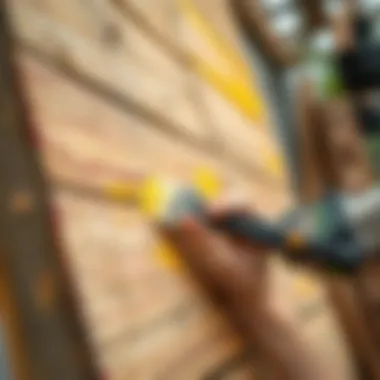 Expert Application Techniques for Wood Paint Applying wood paint on an outdoor project