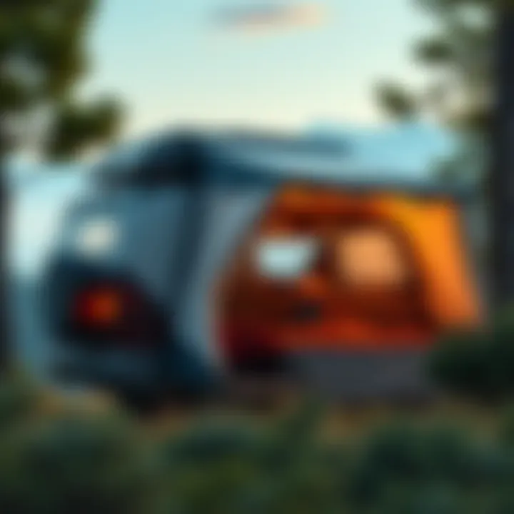 Cozy car camping setup with a tent attached