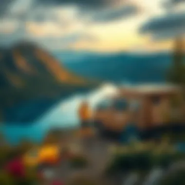 Stunning views from a car camping site