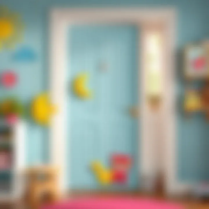 Whimsical door accents for infant spaces