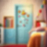 Creative door decoration for a baby's room