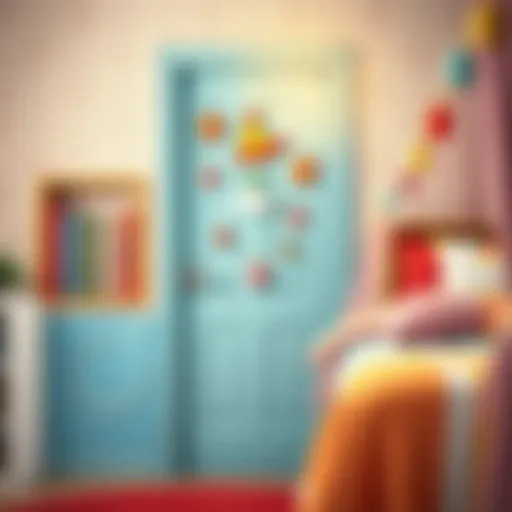 Creative door decoration for a baby's room