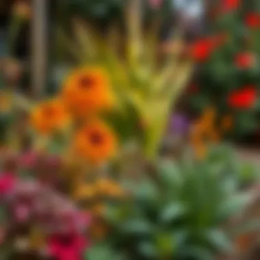 Vibrant autumn plants thriving in a hobby garden, showcasing seasonal beauty.