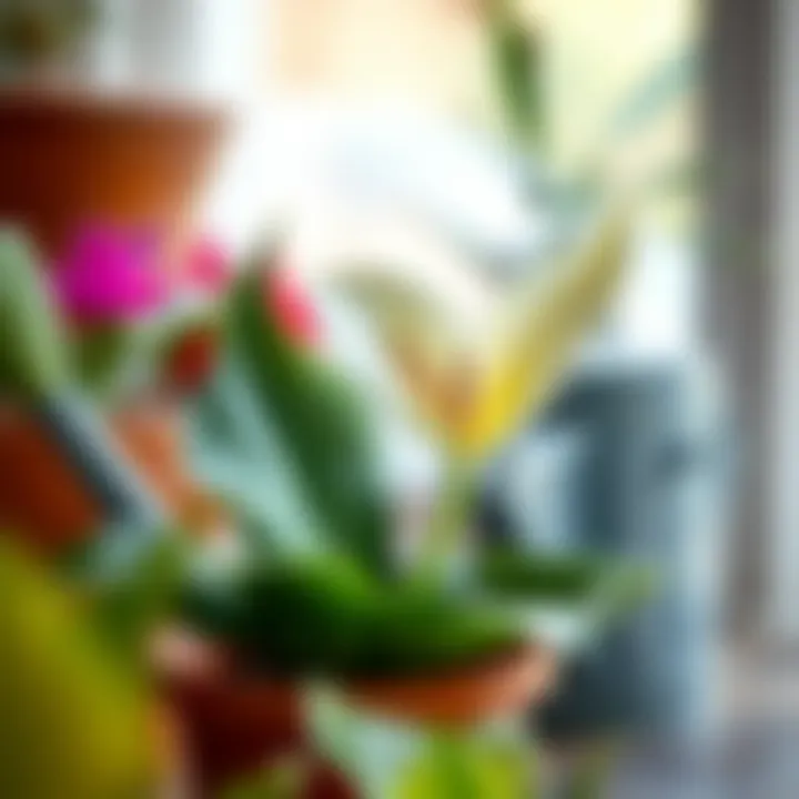 A watering can next to a Peace Lily, emphasizing watering techniques.