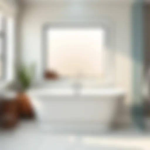 Elegant freestanding bathtub in a modern bathroom setting