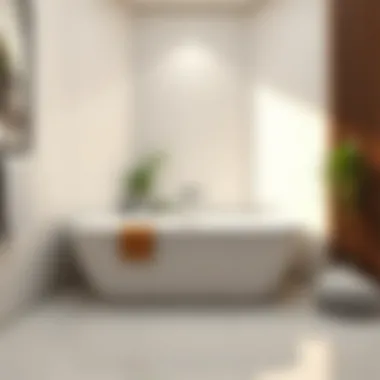 Stylish corner bathtub with minimalist design