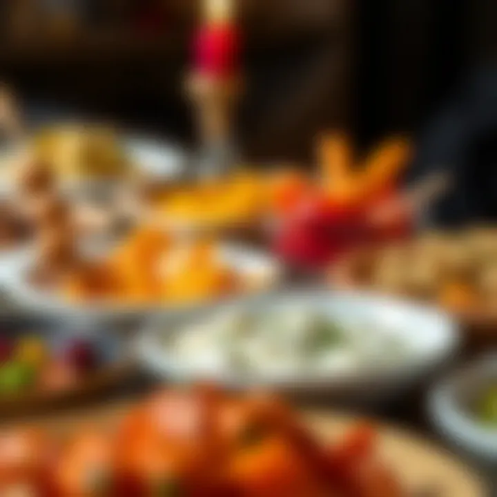 A close-up of vibrant side dishes that enhance the main course.