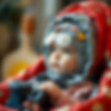 Close-up of baby gear supporting development