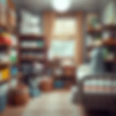 A well-organized nursery showing necessary supplies