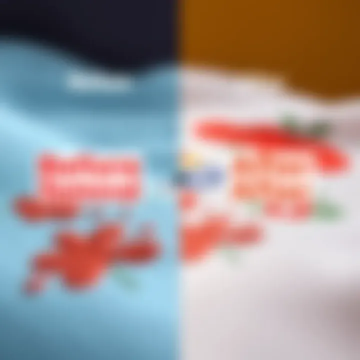 Before and after comparison of a cleaned fabric