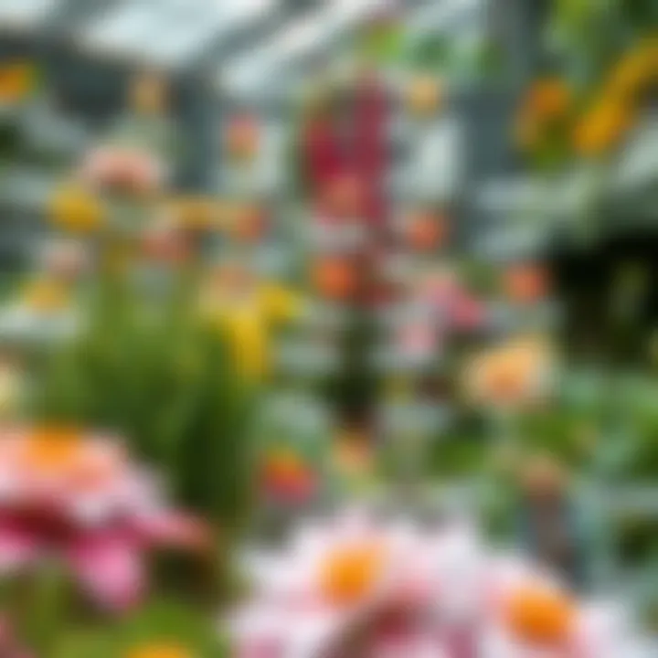 Close-up of a botanical garden showcasing native plant names and classifications