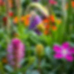 Vibrant green plants in a lush garden