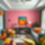 Vibrant paint colors enhancing a living room atmosphere