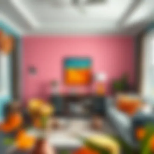 Vibrant paint colors enhancing a living room atmosphere