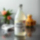 White vinegar bottle with a shiny surface