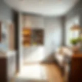 Elegant large pantry cabinet with sleek design