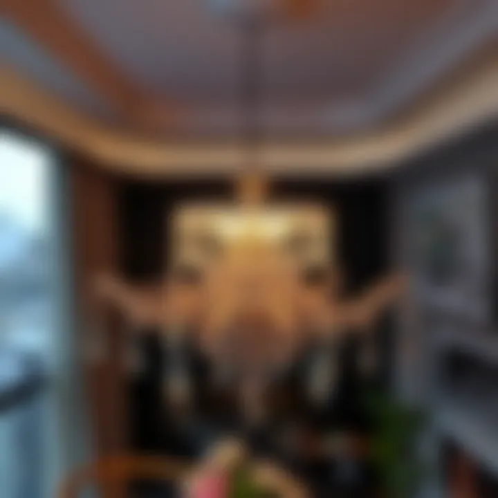 Contemporary glass chandelier with artistic flair