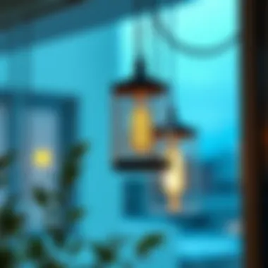 Innovative design of a glass balcony light fixture