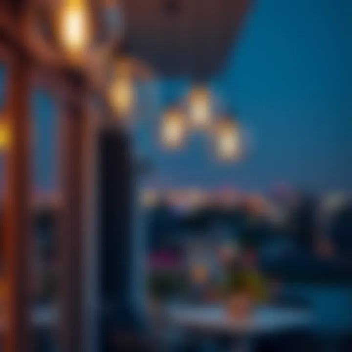 Stylish glass pendant lights for balcony