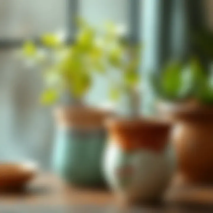Illustration of a ceramic pot with a plant, highlighting its aesthetic appeal
