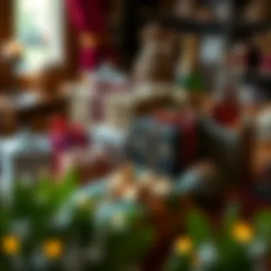 Culturally Rich Gift Presentation A beautifully arranged selection of cultural gifts for presentation