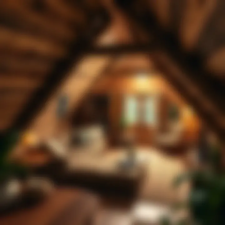 Charming attic design with cozy seating area