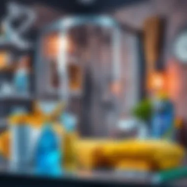 Cleaning materials for shower cabin maintenance