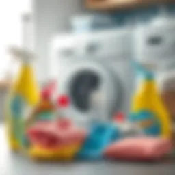 Cleaning supplies for washing machine maintenance