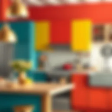 A collection of color swatches for kitchen cabinets