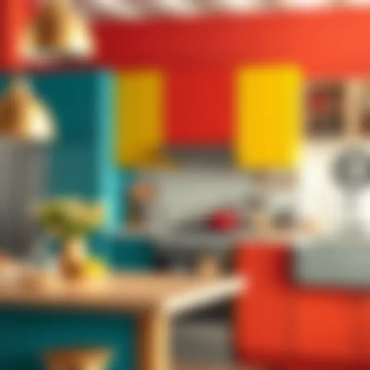 A collection of color swatches for kitchen cabinets