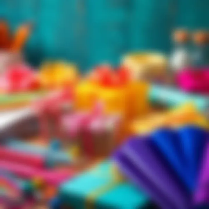 Colorful DIY Gift Materials An array of colorful materials for DIY gifts