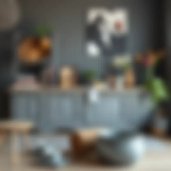 Creative DIY project using open grey paint