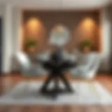 Elegant dining table for four in a modern setting