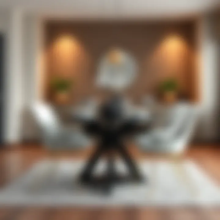 Modern Four-Person Dining Table Design Elegant dining table for four in a modern setting