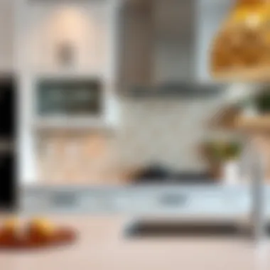 A stunning kitchen backsplash showcasing stylish tile arrangements