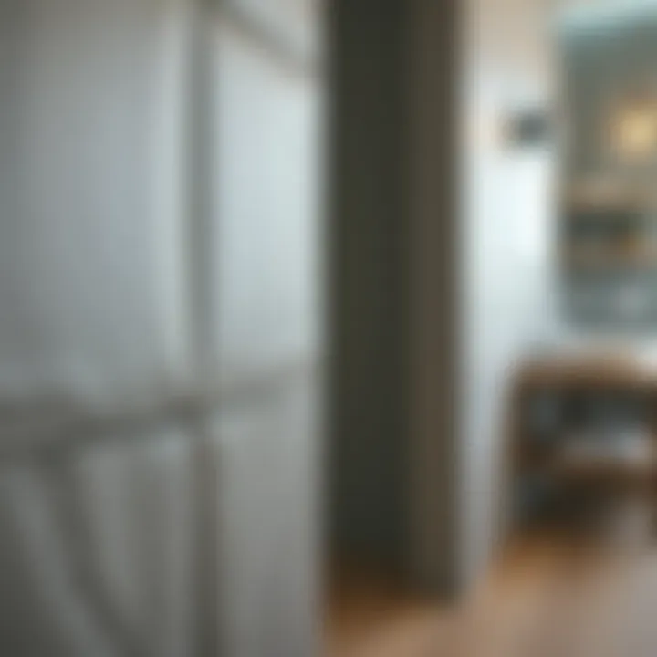 Close-up of textured tiles in a modern interior