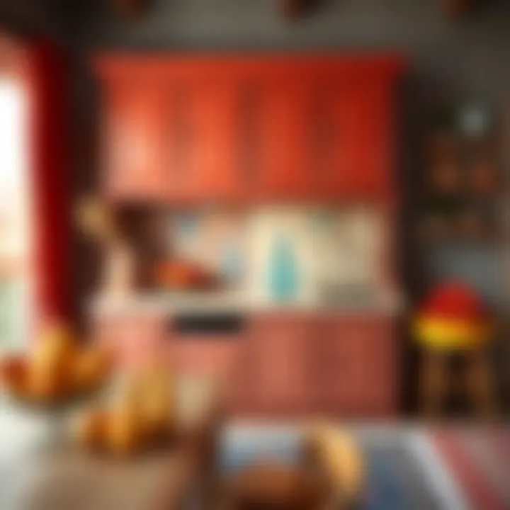 Vibrant color palette for cabinet painting