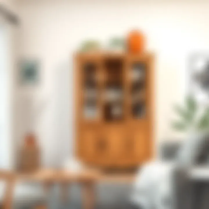 Finished cabinet in a stylish room setting