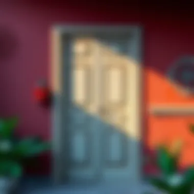 Well-maintained panel door showcasing durability post-painting