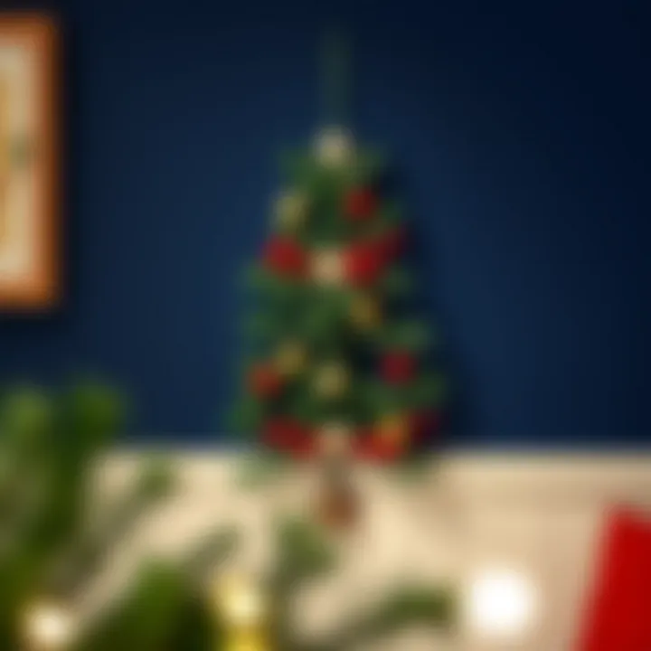 Completed Wall-Mounted Pine Tree Decoration Final look of the completed wall-mounted pine tree decoration