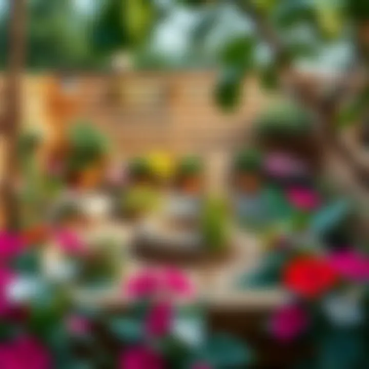 An organized layout of a compact garden illustrating effective design principles