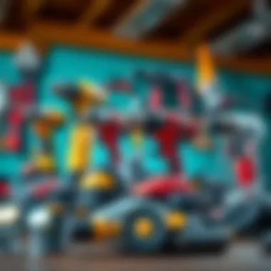 An assortment of power tools used in various home improvement tasks