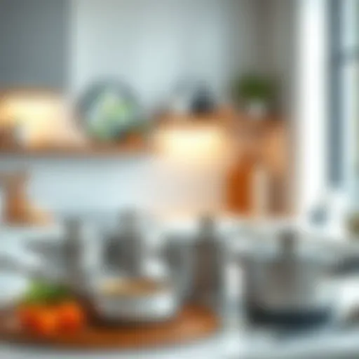 Elegant electric cookware set displayed in a modern kitchen.