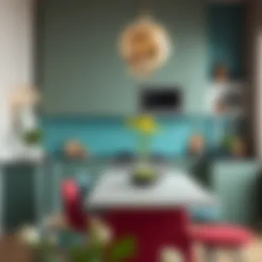 An elegant kitchen showcasing a modern palette