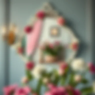 Elegant mirror adorned with floral embellishments