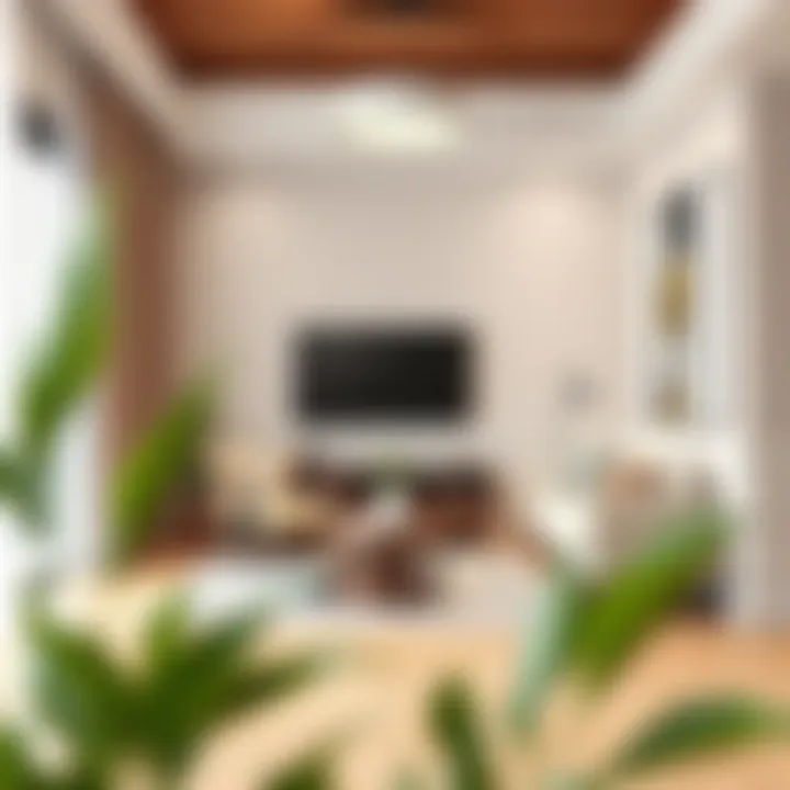 Elegant thick skirting board design in a modern living room