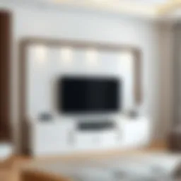 Elegant modern television unit design featuring sleek lines and minimalist aesthetics