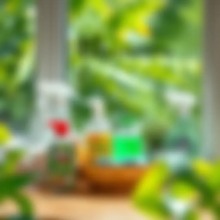 Eco-Friendly Cleaning Solutions Natural cleaning supplies arranged for window cleaning
