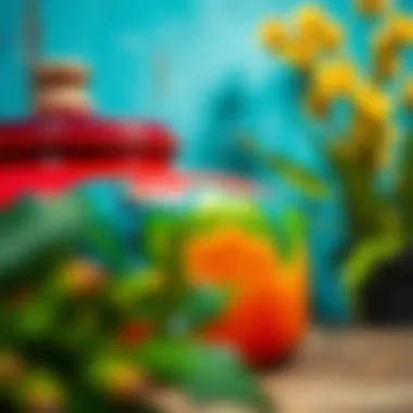 A finished project showcasing enamel paint effects