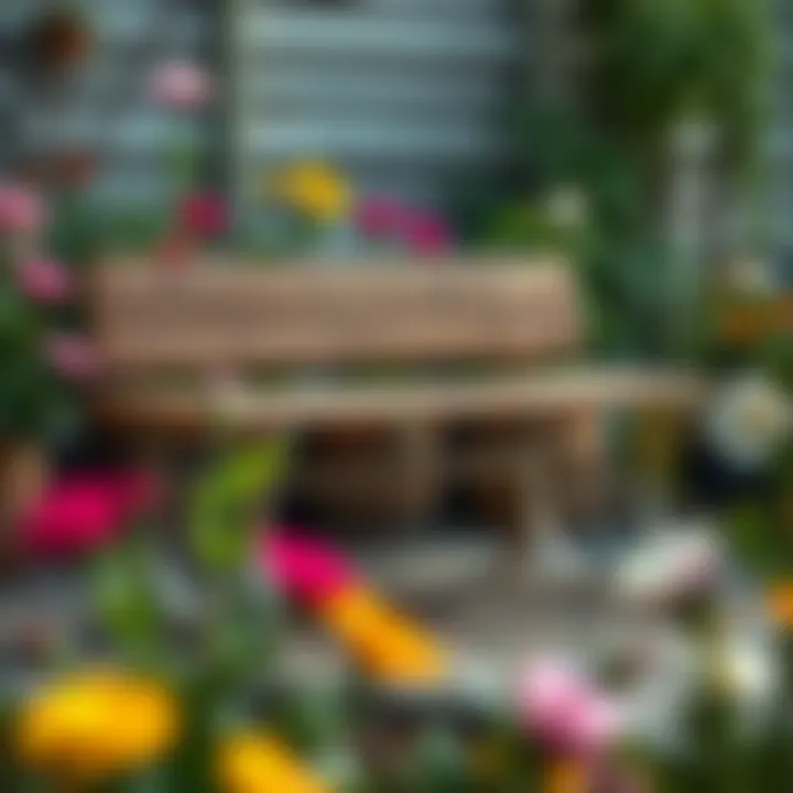 Stylish garden bench made from an old cradle